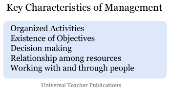 Characteristics of management